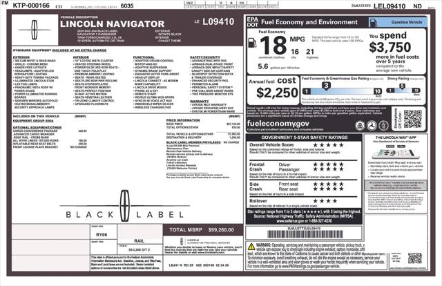 2020 Lincoln Navigator Black Label