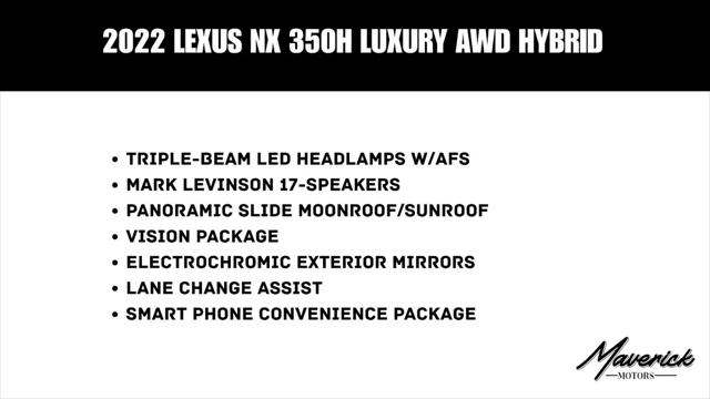 2022 Lexus NX 350h Luxury