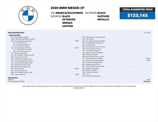 2020 BMW M8 xDrive