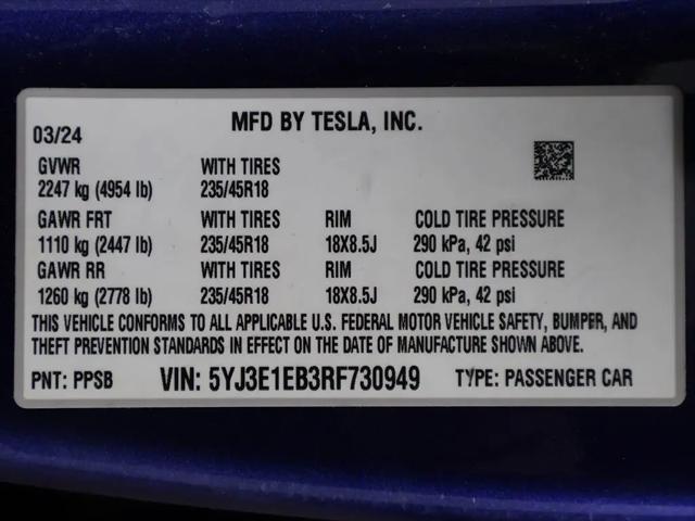 2024 Tesla Model 3 Long Range Dual Motor All-Wheel Drive