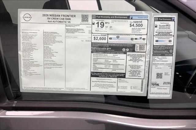 2026 Nissan Frontier Crew Cab SV 4x4