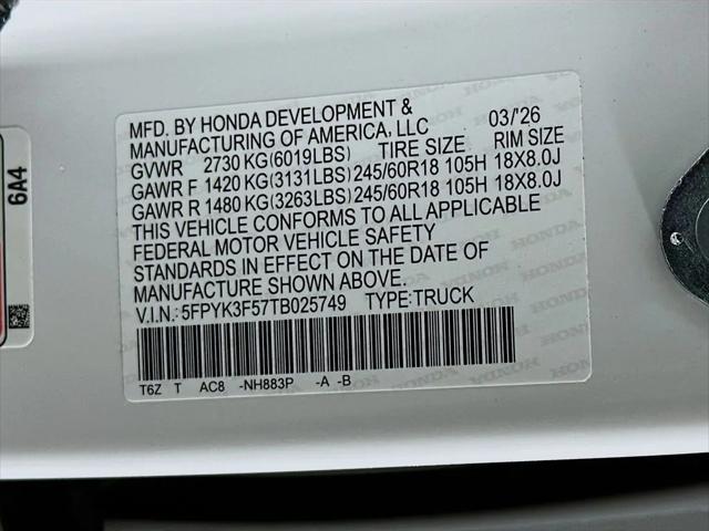 2026 Honda Ridgeline RTL