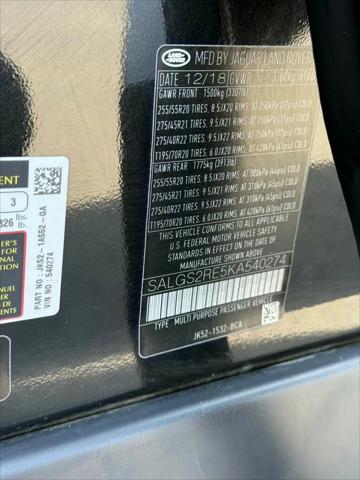 2019 Land Rover Range Rover 5.0L V8 Supercharged