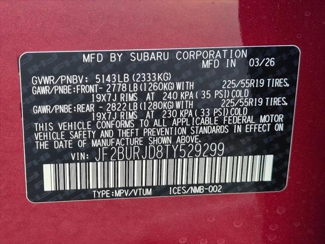 2026 Subaru Outback Touring XT