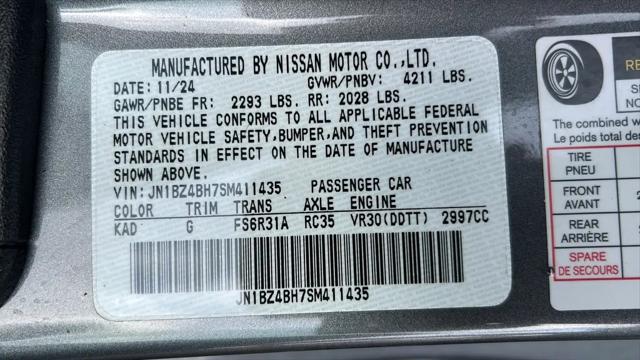 2025 Nissan Z Performance Manual Transmission