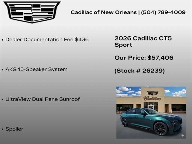 2026 Cadillac CT5 Sport RWD