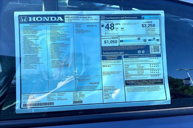 2026 Honda Accord Sedan EX-L