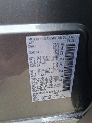 2026 Nissan Frontier Crew Cab SV 4x4