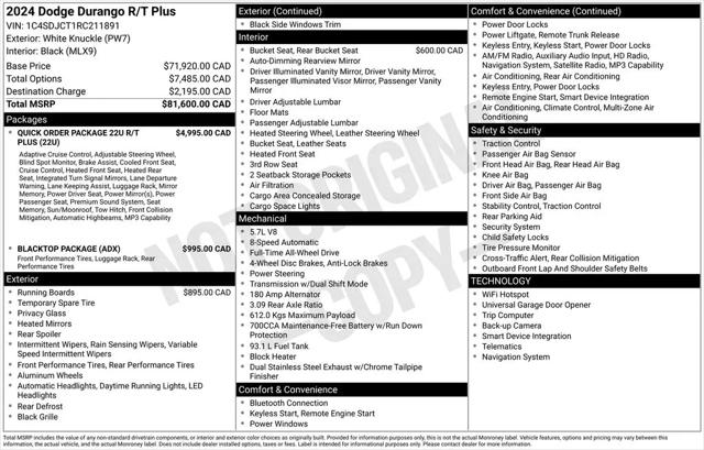 2024 Dodge Durango R/T Plus