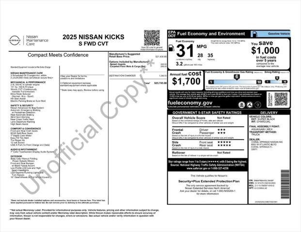 2025 Nissan Kicks S FWD