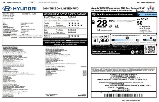 2024 Hyundai Tucson Limited