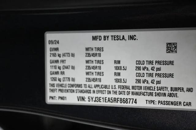 2024 Tesla Model 3 Long Range Dual Motor All-Wheel Drive