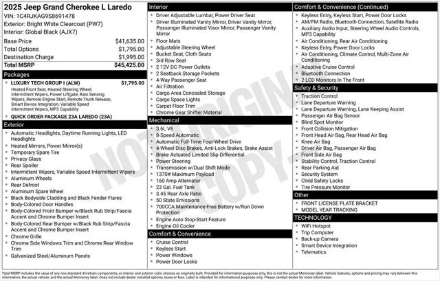 2025 Jeep Grand Cherokee L Laredo 4x4