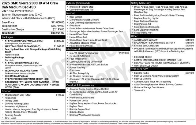 2025 GMC Sierra 2500HD 4WD Crew Cab Standard Bed AT4
