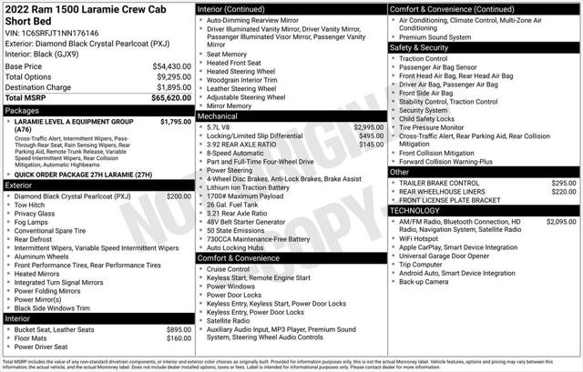 2022 RAM 1500 Laramie Crew Cab 4x4 57 Box