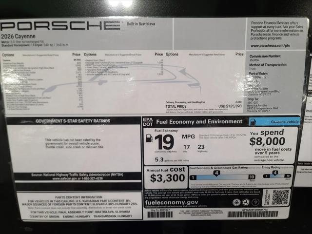 2026 Porsche Cayenne Cayenne