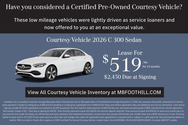2026 Mercedes-Benz C-CLASS C 300 C 300
