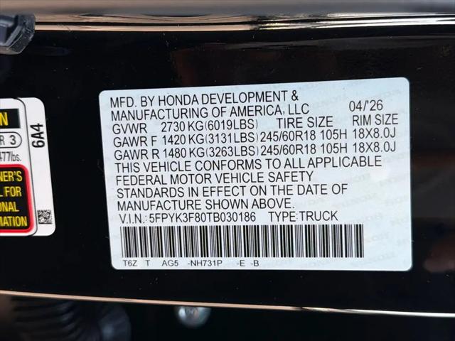 2026 Honda Ridgeline Black Edition