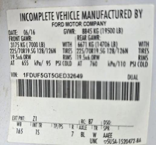 2016 Ford F-550 XL