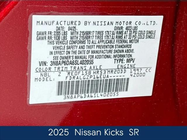 2025 Nissan Kicks SR FWD