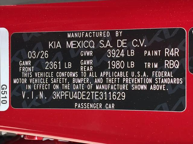 2026 Kia K4 EX