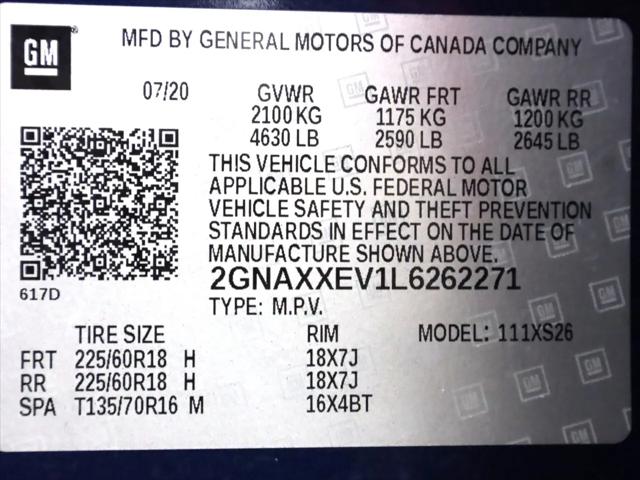 2020 Chevrolet Equinox AWD Premier 1.5L Turbo