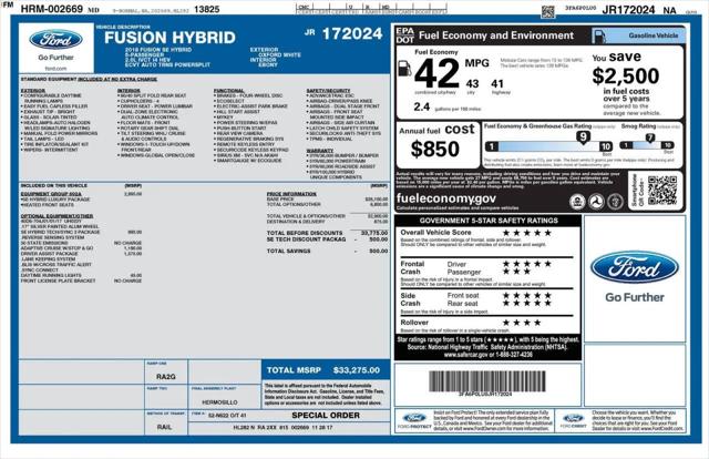 2018 Ford Fusion Hybrid SE for sale in Greensboro, NC