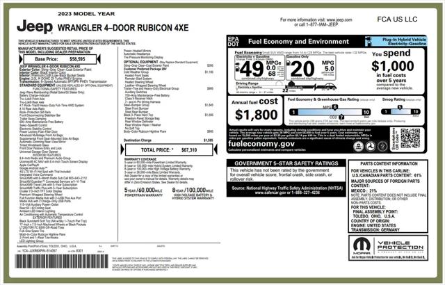 2023 Jeep Wrangler 4xe Rubicon 4x4