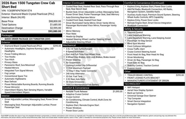 2026 Ram 1500 Tungsten Crew Cab 4x4 57 Box
