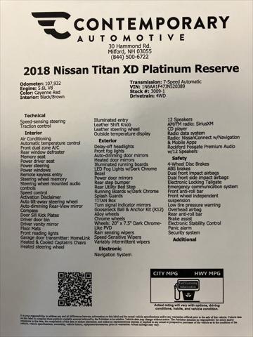 2018 Nissan Titan XD Platinum Reserve Gas