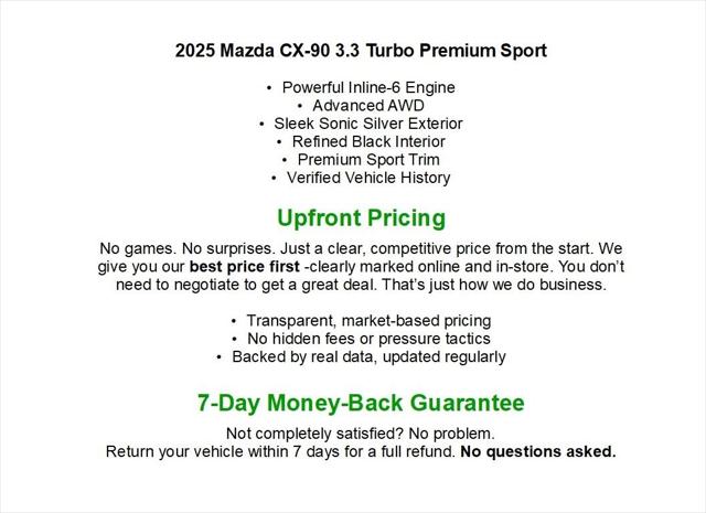 2025 Mazda X-90 3.3 Turbo Premium Sport