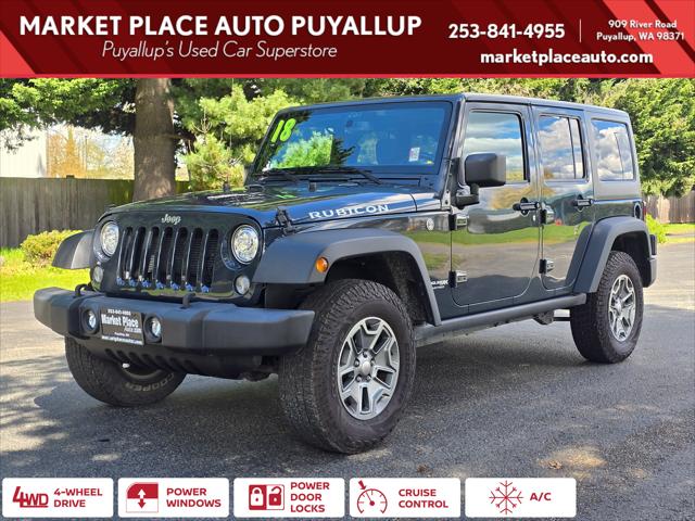 2018 Jeep Wrangler JK Unlimited Rubicon 4x4 for sale in Puyallup, WA