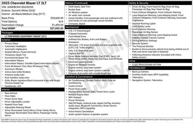 2025 Chevrolet Blazer FWD 2LT