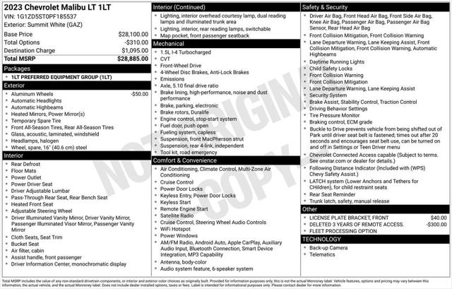2023 Chevrolet Malibu FWD 1LT