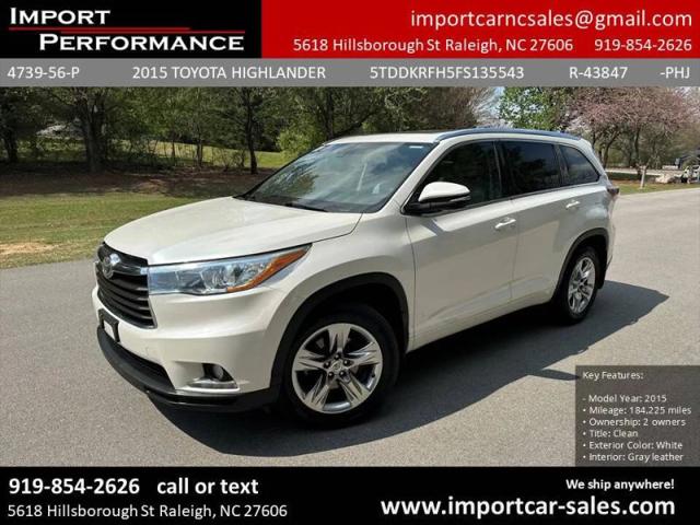 2015 Toyota Highlander Limited Platinum V6 for sale in Raleigh, NC