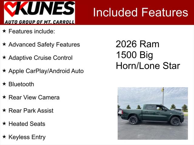 2026 RAM Ram 1500 RAM 1500 BIG HORN CREW CAB 4X4 57 BOX
