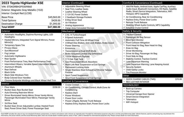2023 Toyota Highlander XSE