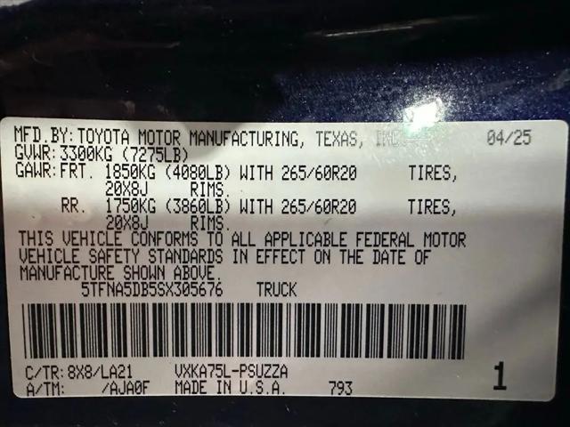 2025 Toyota Tundra Platinum