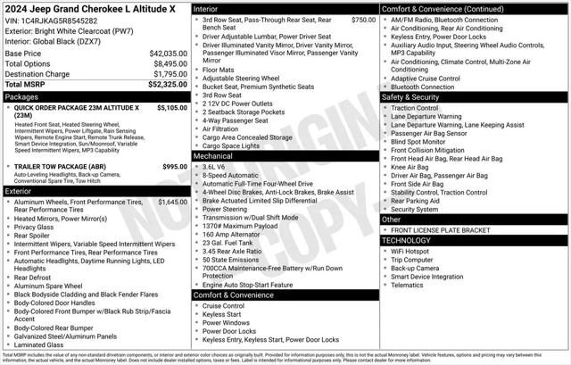 2024 Jeep Grand Cherokee L Altitude X 4x4