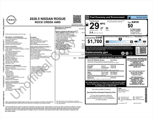 2026 Nissan Rogue Rock Creek