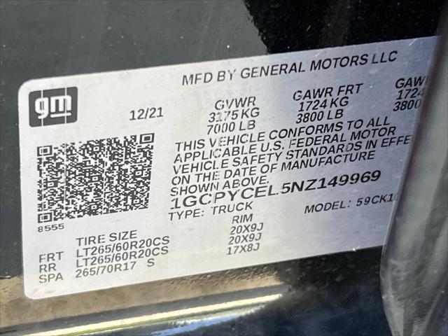 2022 Chevrolet Silverado 1500 4WD Crew Cab Short Bed Custom Trail Boss