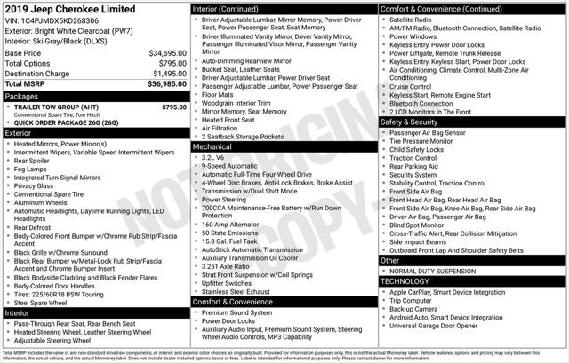 2019 Jeep Cherokee Limited 4x4 2019 Jeep Cherokee Limited 4x4