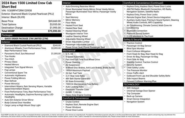 2024 RAM 1500 Limited Crew Cab 4x4 57 Box