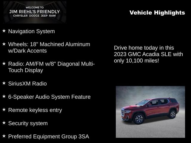 2023 GMC Acadia AWD SLE