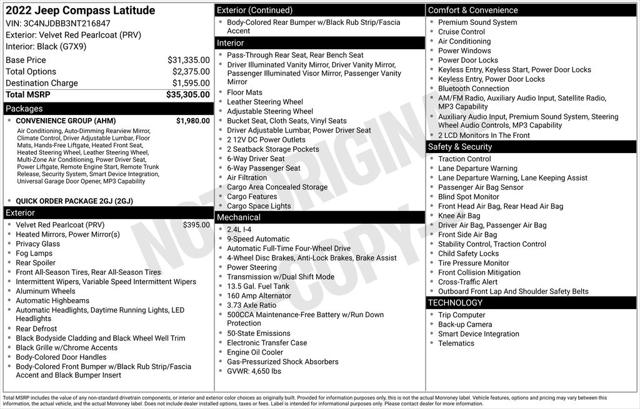 2022 Jeep Compass Latitude 4x4