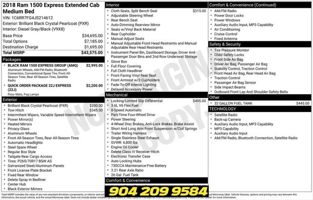 2018 Ram 1500 Express Quad Cab 4x4 6'4" Box