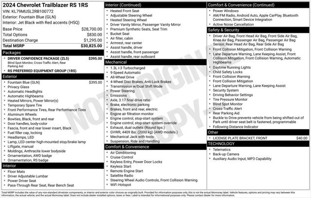 2024 Chevrolet TrailBlazer AWD RS