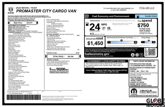 2022 Ram ProMaster City Cargo Van Cargo Van