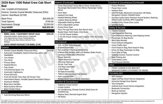 2026 Ram 1500 Rebel Crew Cab 4x4 57 Box
