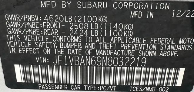 2022 Subaru WRX Limited